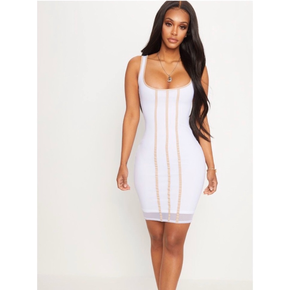 PrettyLittleThing Contrast Binding Bodycon Dress